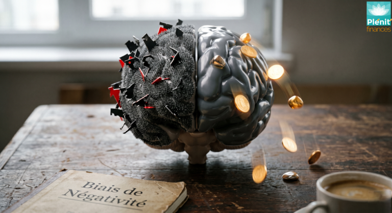 Illustration du biais de négativité : le cerveau humain comme du velcro pour les expériences négatives et du téflon pour les réussites.