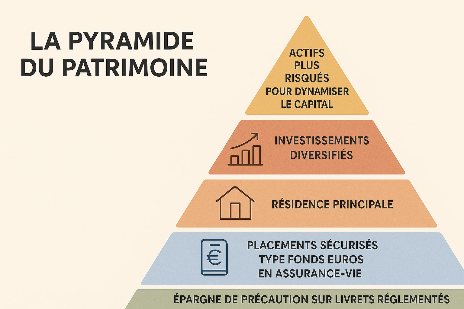 Une représentation de la pyramide du patrimoine